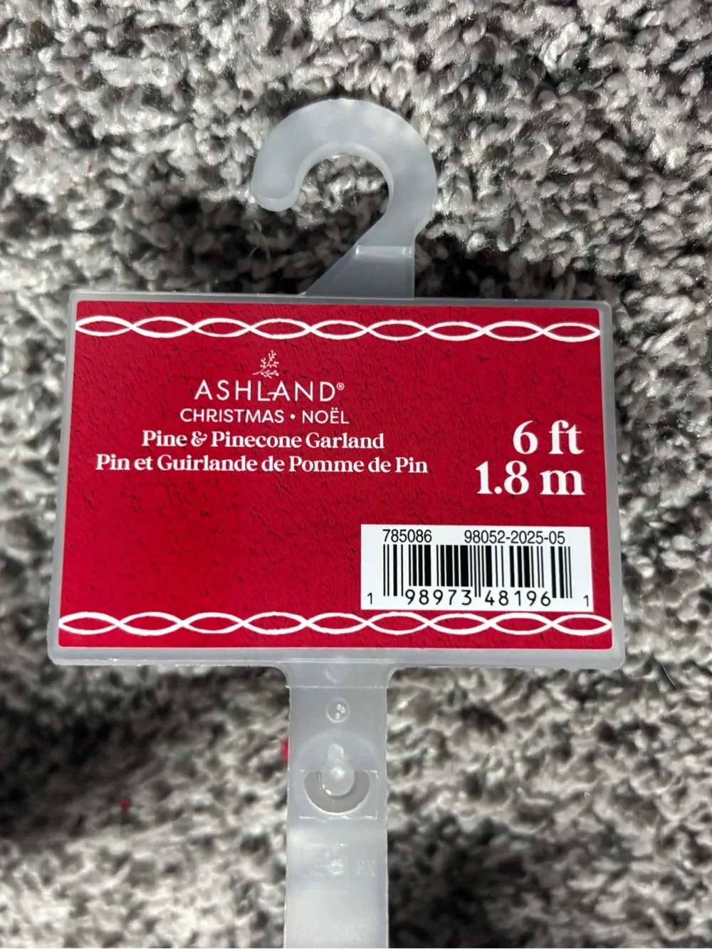 Ashland Green Pine Garland with Brown Pinecones